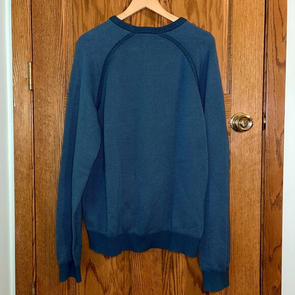 L.L. Bean |  Teal Crew Neck Cotton Blend Sweater | Large - Picture 2 of 6